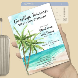 Pension Adjö Tension Sommar Beach Party Inbjudningar