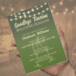 Pension Adjö Tension Summer Backyard Party Inbjudningar