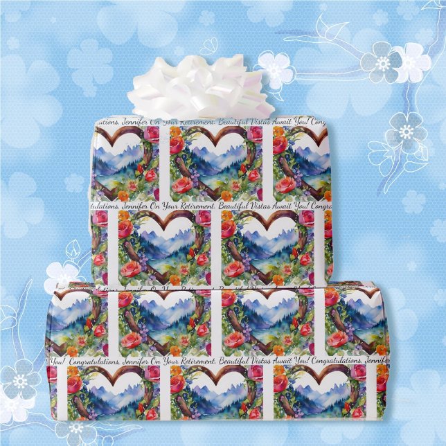 Pension anpassar textbergen och Namn Ro bergen Presentpapper (Skapare uppladdad)