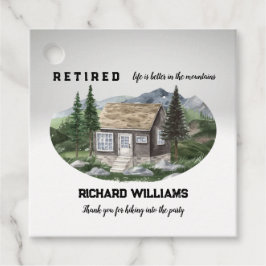 Pension är bättre i bergen. gåvor etiketter