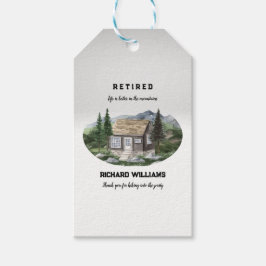 Pension är bättre i bergen. presentetikett