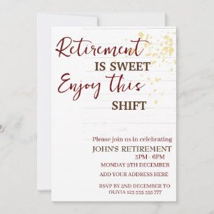 Pension är sött och njut av skiftet Pension Inbjudningar