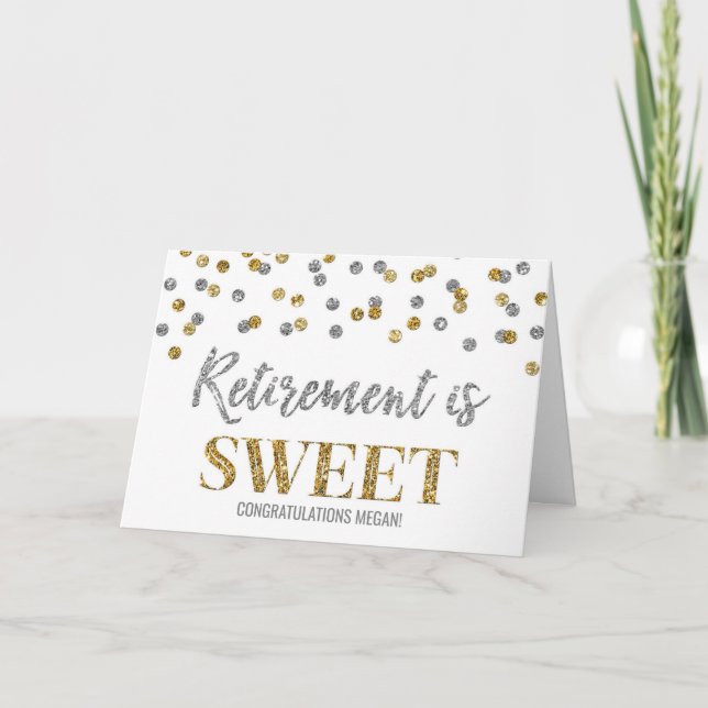 Pension är Sweet Guld Silver Kort (Framsida)