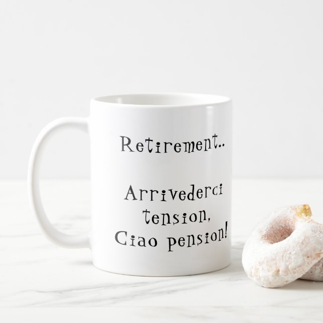 Pension Arrivederci spänning Ciao-pension!Italien Kaffemugg (Med munk)