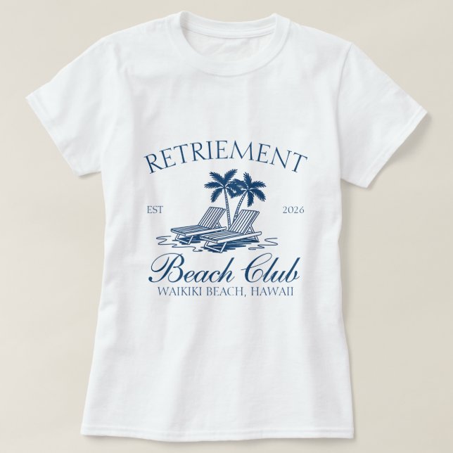 Pension Beach-Klubben Helgdag Resa T Shirt (Design framsida)