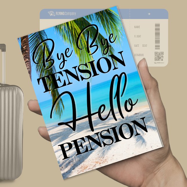 Pension Beach Scene Hej då Tension Party Inbjudningar (Skapare uppladdad)