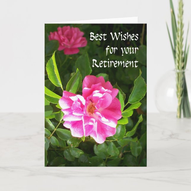 Pension Best Önskemål Card - Rosa ros Kort (Framsida)
