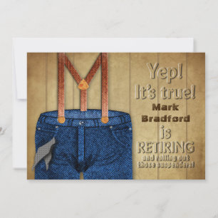 PENSION - Blå Jeans och suspenderare - Namn