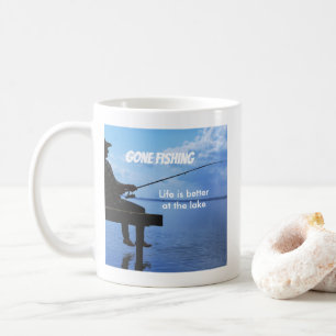 Pension Borta Fishing Sunset Redraget Fisherman Kaffemugg