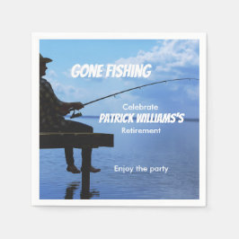 Pension Borta Fishing Sunset Redraget Fisherman Pappersservett