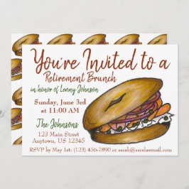 Pension Breakfast Brunch Bagel Lox Capers Onion Inbjudningar