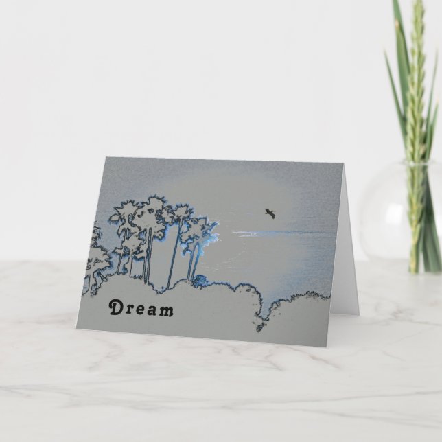 Pension Card Digital Sunset in Blue Kort (Framsida)