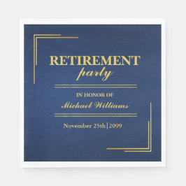 Pension Corporate Elegant Blue Guld Pappersservett