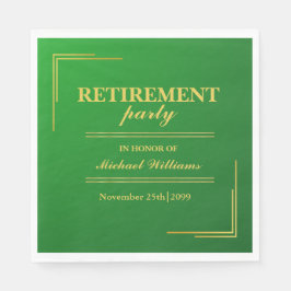 Pension Corporate Elegant Grönt Guld Pappersservett