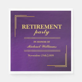 Pension Corporate Elegant Lila Guld Pappersservett