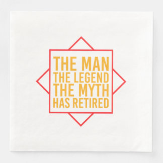 Pension Den man myten som Legend har gått i pensio Pappersservett