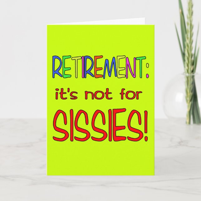 PENSION: Det är inte för Sissies! Kort (Framsida)
