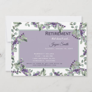 Pension "det suger inte" Lavender Inbjudningar