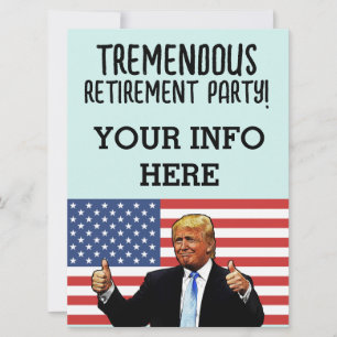 PENSION DONALD TRUMP PARTY ANPASSNINGSBAR INVITATI INBJUDNINGAR