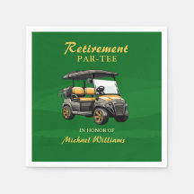 Pension Elegant Golf Theme Cart Grönt Guld