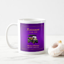 Pension Elegant Golf Theme Cart Lila Guld