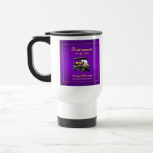 Pension Elegant Golf Theme Cart Lila Guld