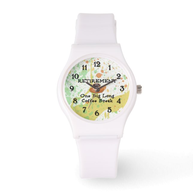 Pension: Ett stort, långt kaffe-brott Armbandsur (Framsida)