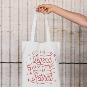 Pension Firande Lettering efter tote Bag Tygkasse