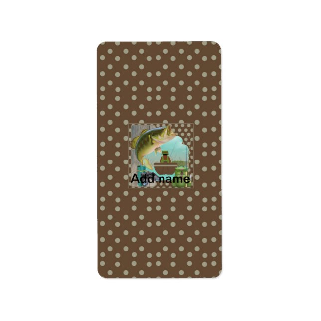 Pension Fishing Chocolate Mini Candy Wrapper Adressetikett (Framsidan)
