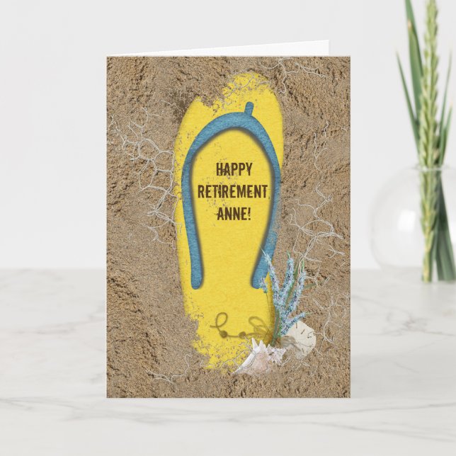 Pension flip flop in sand kort (Framsida)