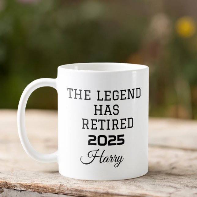 Pension: Förklaringen har upphört Kaffemugg (Skapare uppladdad)