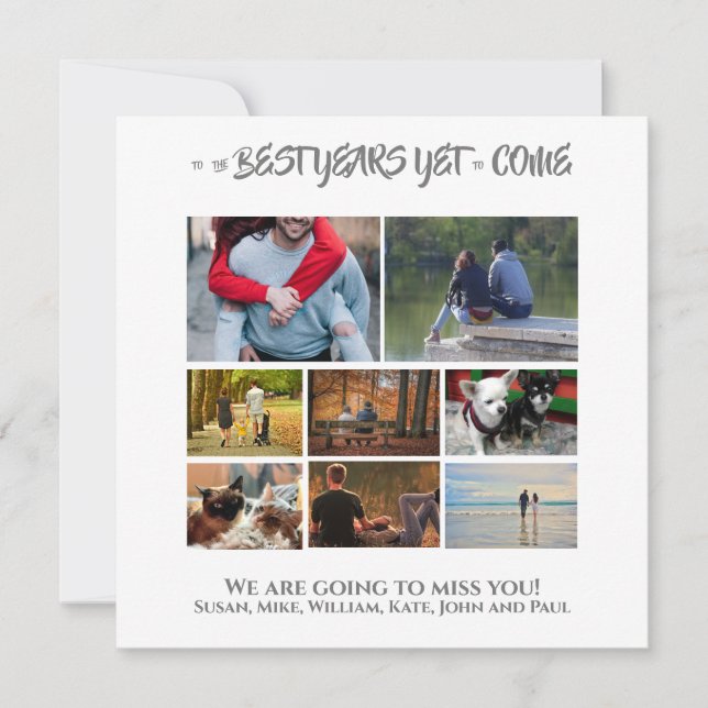 Pension fotokollage business farewell anpassningsb (Framsida)