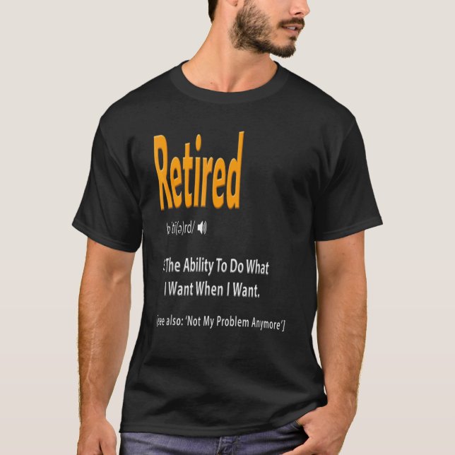 Pension-gag för nedsatt definition t shirt (Framsida)