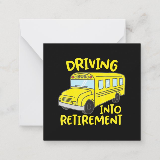 pension-gåva från buss-chaufförer anteckningskort (Framsida)