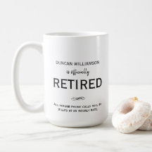 Pension-gåva, personlig humor mugg