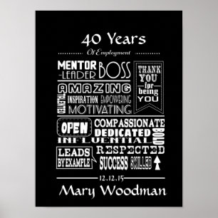 Pension-gåva till Chef-pris för långfristiga tjäns Poster