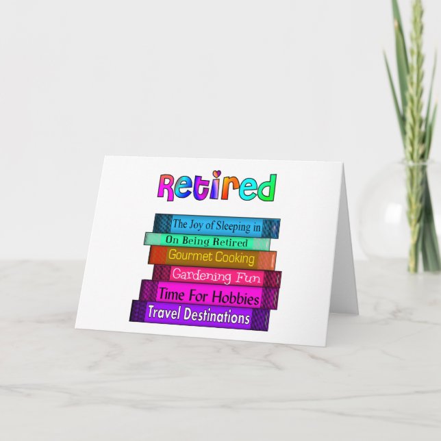 Pension ger unika stackar för Bokar-design Kort (Framsida)