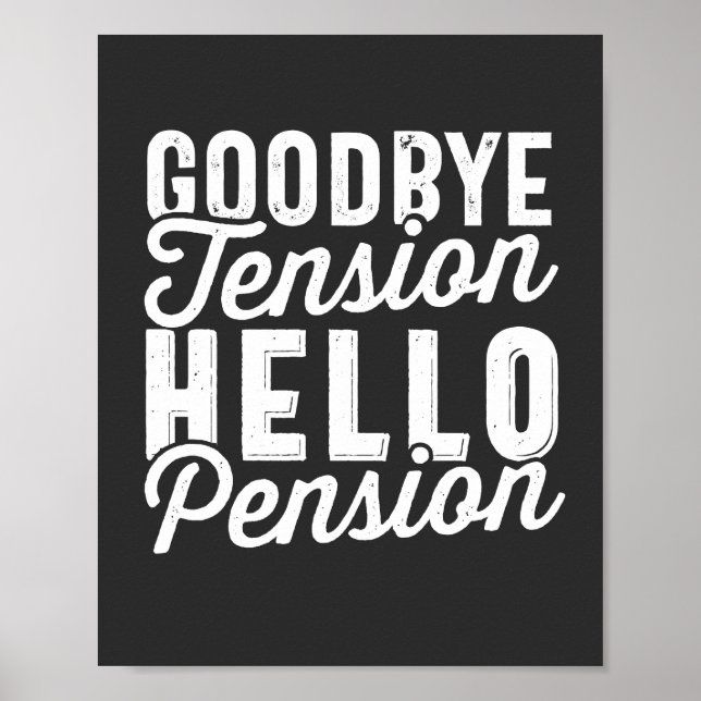 Pension Gift, adjö till Hej-pension Poster (Framsidan)
