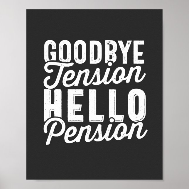 Pension Gift, adjö till Hej-pension Poster (Framsidan)