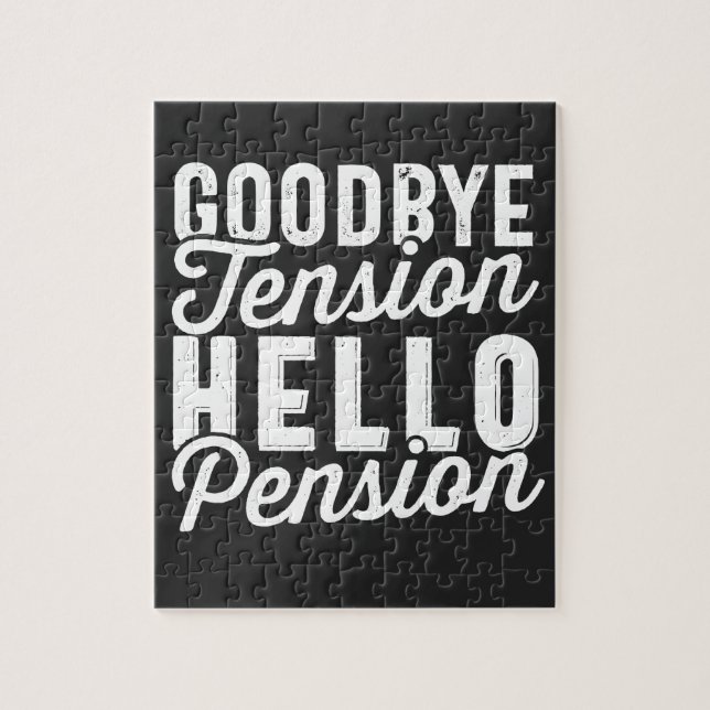 Pension Gift, adjö till Hej-pension Pussel (Vertikal)