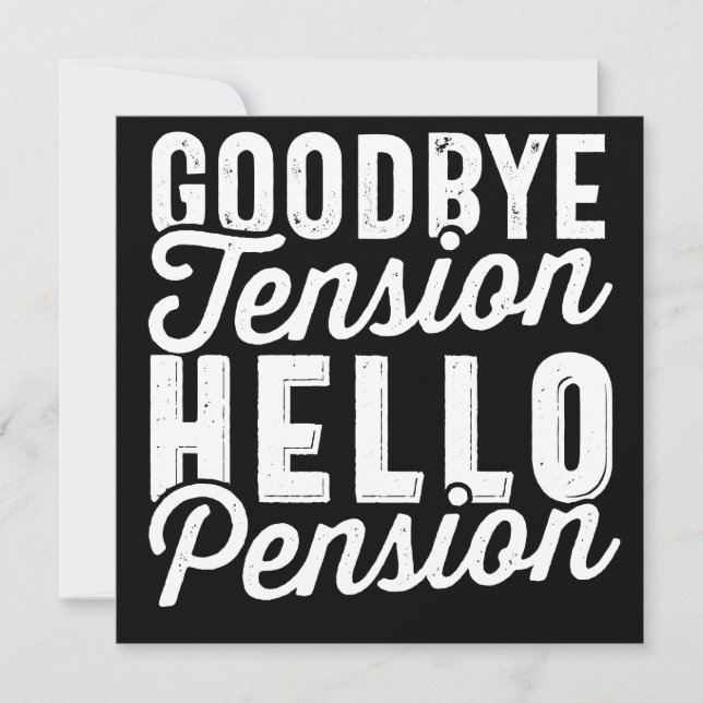 Pension Gift, adjö till Hej-pension Spara Datumet (Framsida)