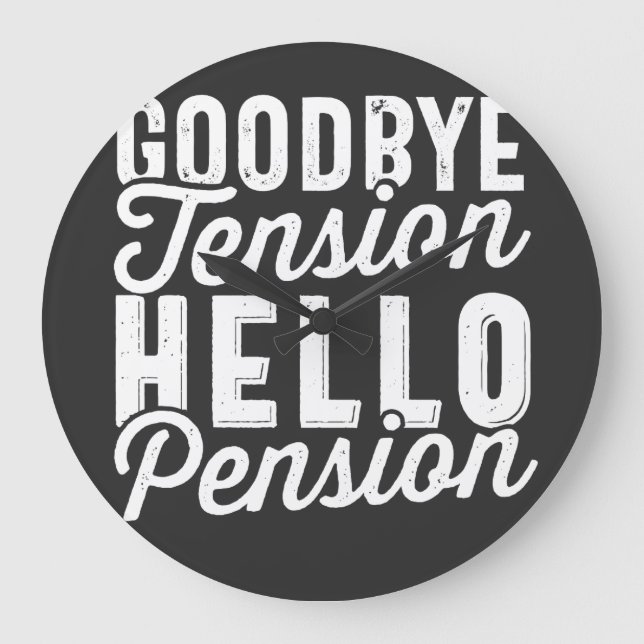Pension Gift, adjö till Hej-pension Stor Klocka (Framsida)
