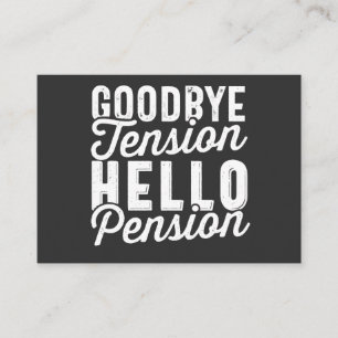 Pension Gift, adjö till Hej-pension Visitkort
