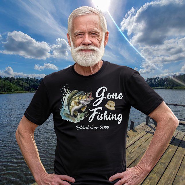 Pension Gift Borta Fishing Big Fish Fisherman T Shirt (Skapare uppladdad)