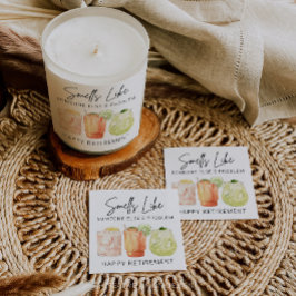 Pension Gift Candle-etikett, Funny Pension Fyrkantigt Klistermärke