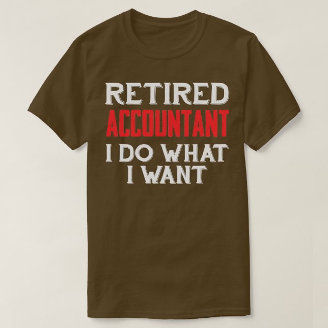 Pension Gift for Accountant Redraget Bookkeeper T Shirt (Design framsida)