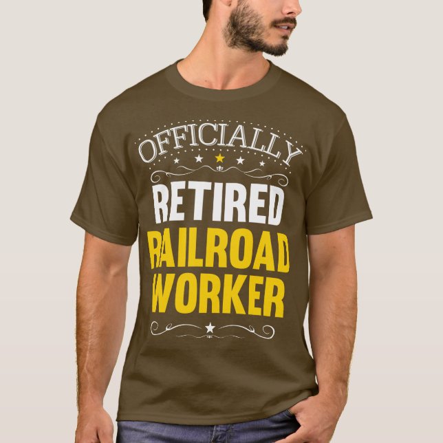 Pension-gift för järnvägsanställda, pensionerade t shirt (Framsida)