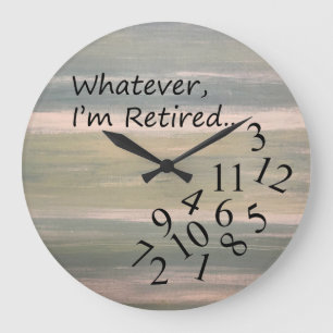 Pension Gift Funny Clock med joderat nummer Stor Klocka