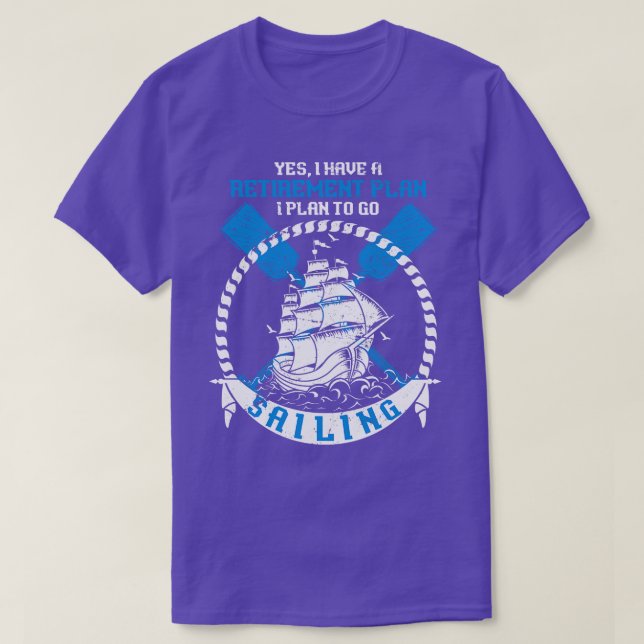 Pension Gift Sailing T Shirt (Design framsida)