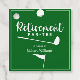 Pension Golf Boll Tee Modern Flagga Gåvor Etiketter